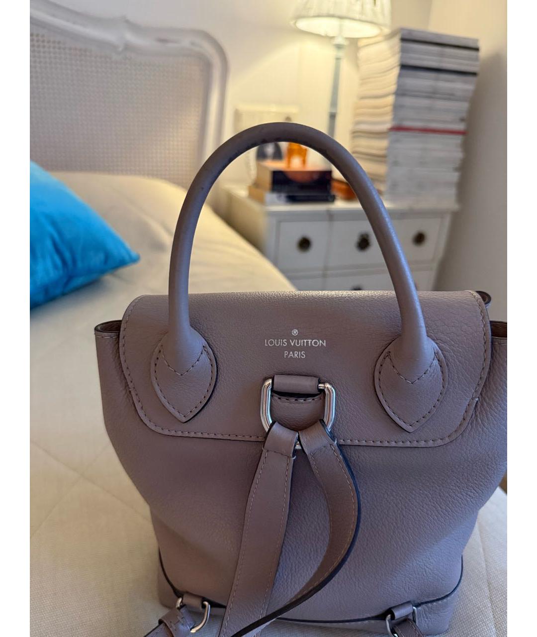 LOUIS VUITTON Розовый кожаный рюкзак, фото 6