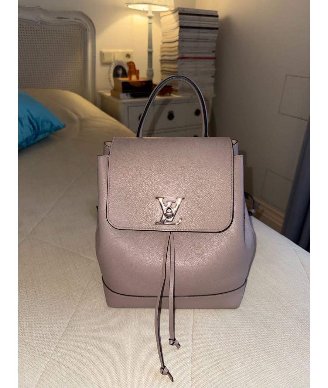 LOUIS VUITTON Розовый кожаный рюкзак, фото 5