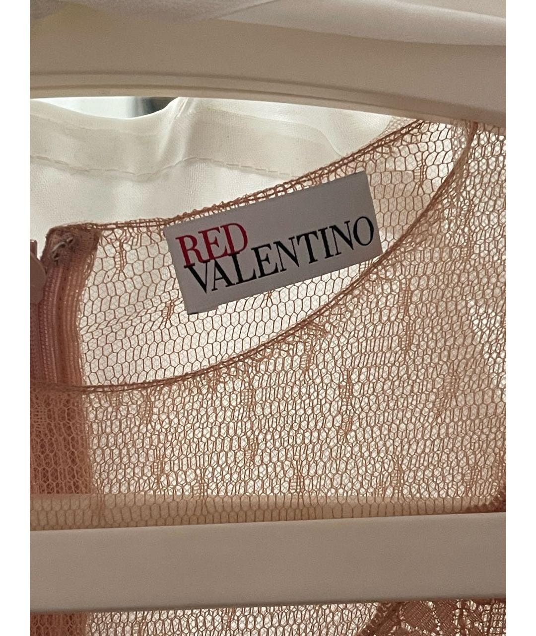 RED VALENTINO Коралловое полиэстеровое вечернее платье, фото 3