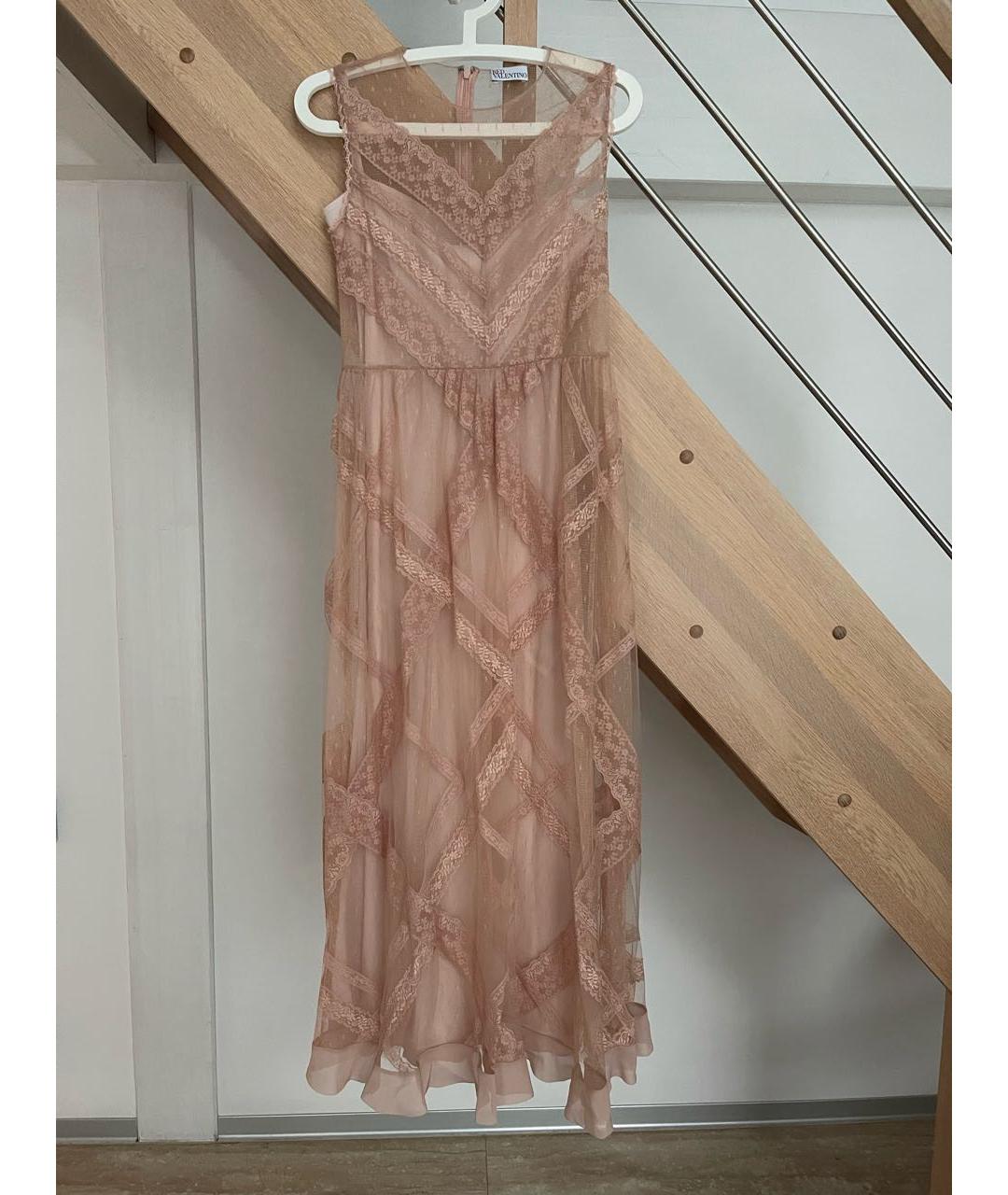 RED VALENTINO Коралловое полиэстеровое вечернее платье, фото 5