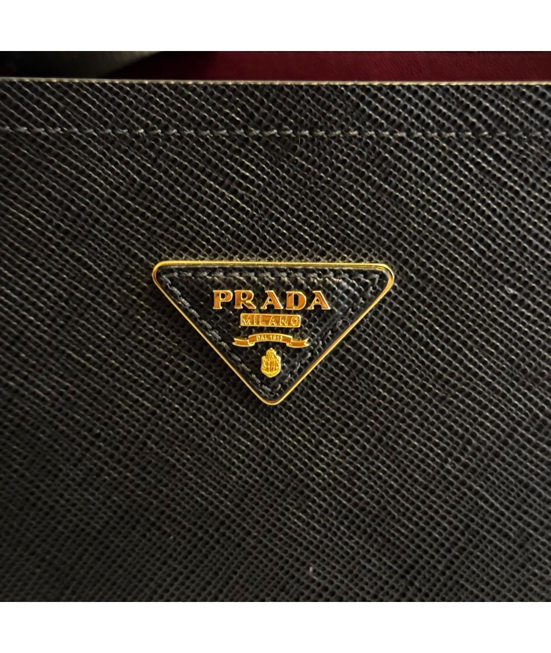 PRADA Черная кожаная сумка через плечо, фото 4