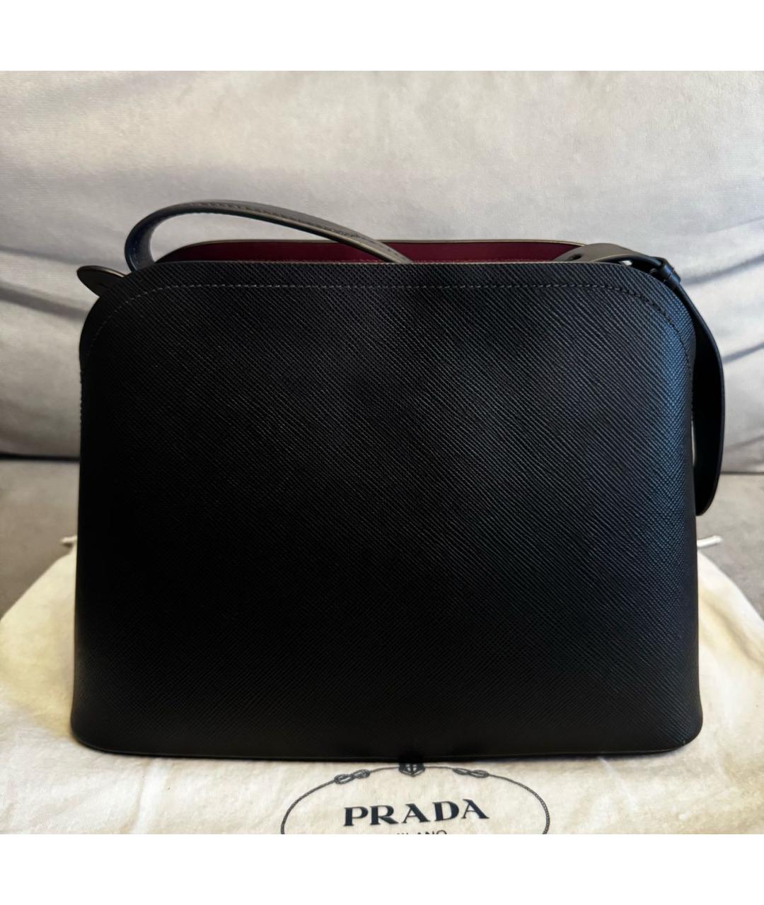 PRADA Черная кожаная сумка через плечо, фото 3