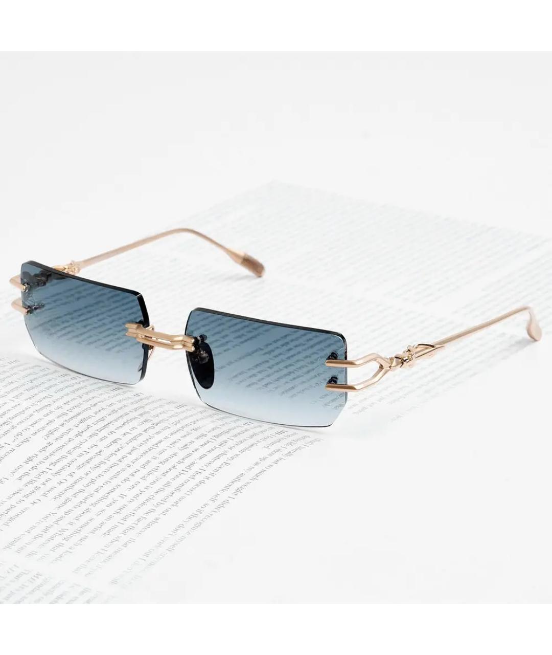 CHROME HEARTS Золотые металлические солнцезащитные очки, фото 2