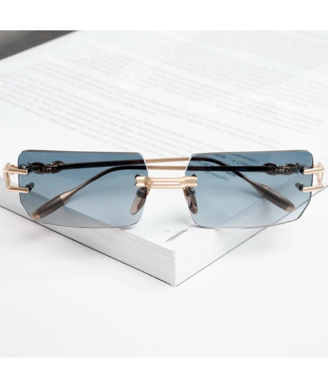 CHROME HEARTS Золотые металлические солнцезащитные очки, фото 5