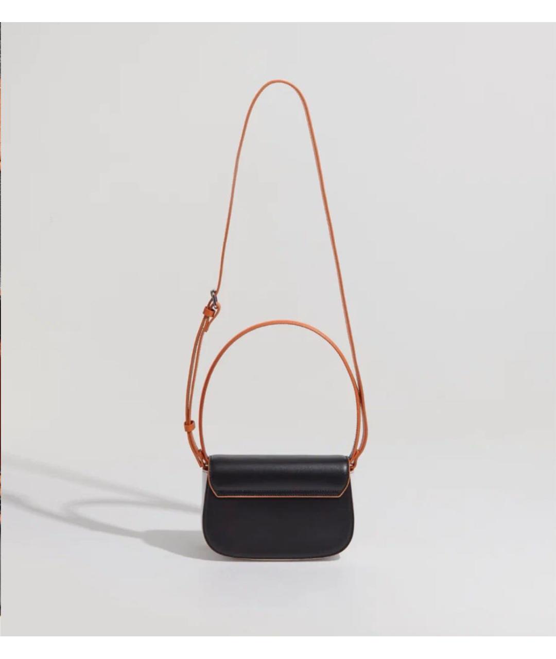 DIESEL Черная кожаная сумка с короткими ручками, фото 3