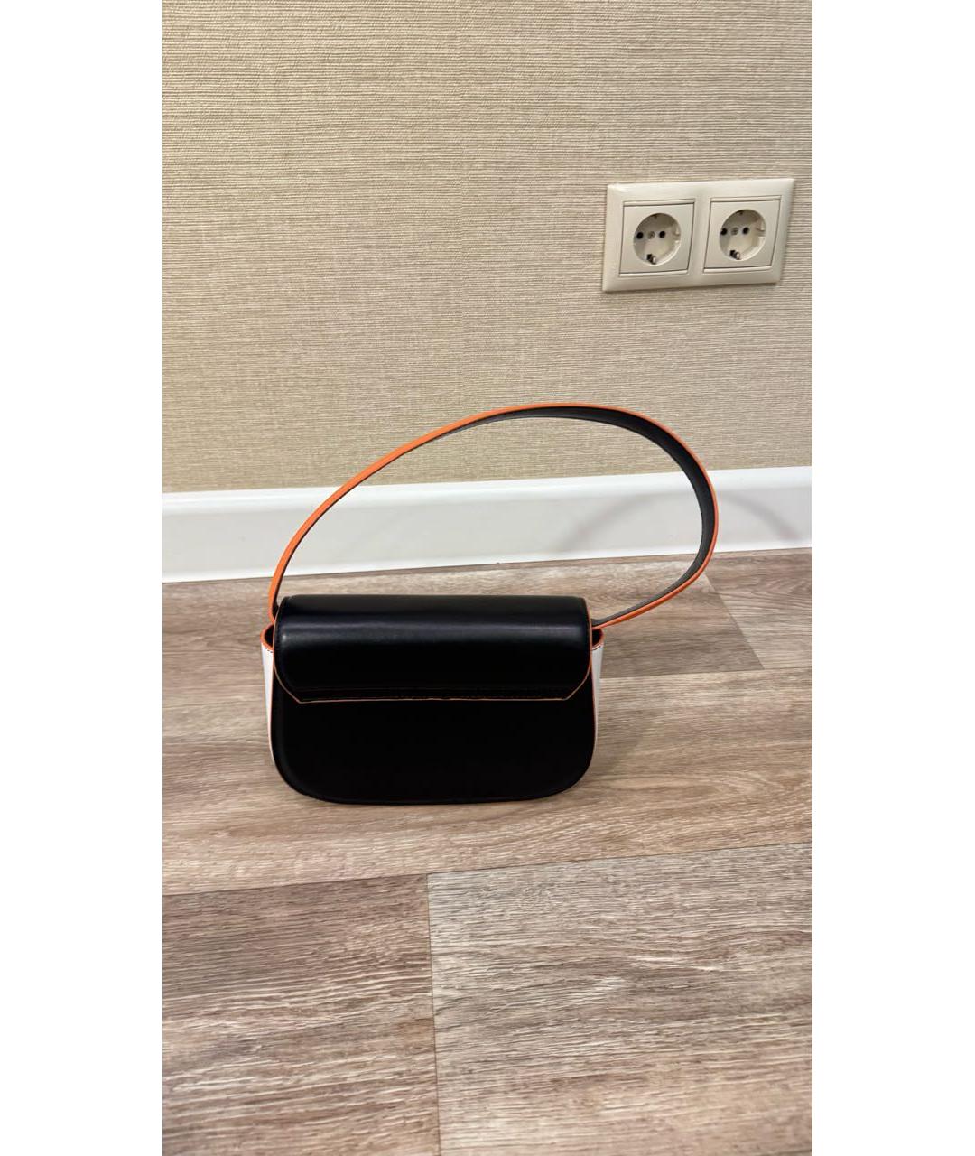 DIESEL Черная кожаная сумка с короткими ручками, фото 8