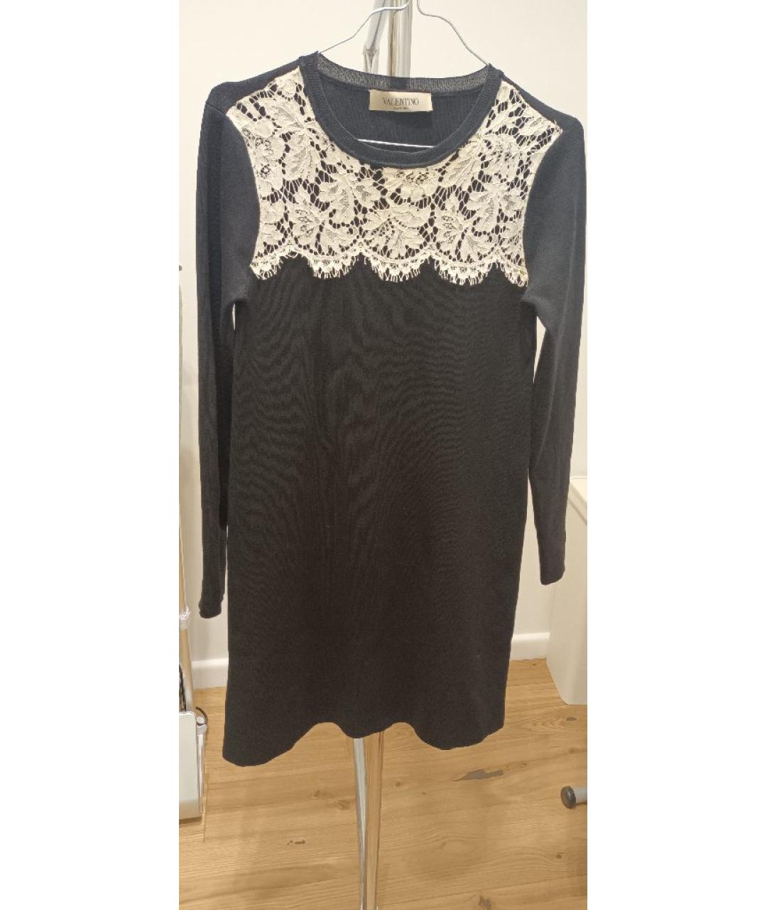 VALENTINO Черное шерстяное платье, фото 4