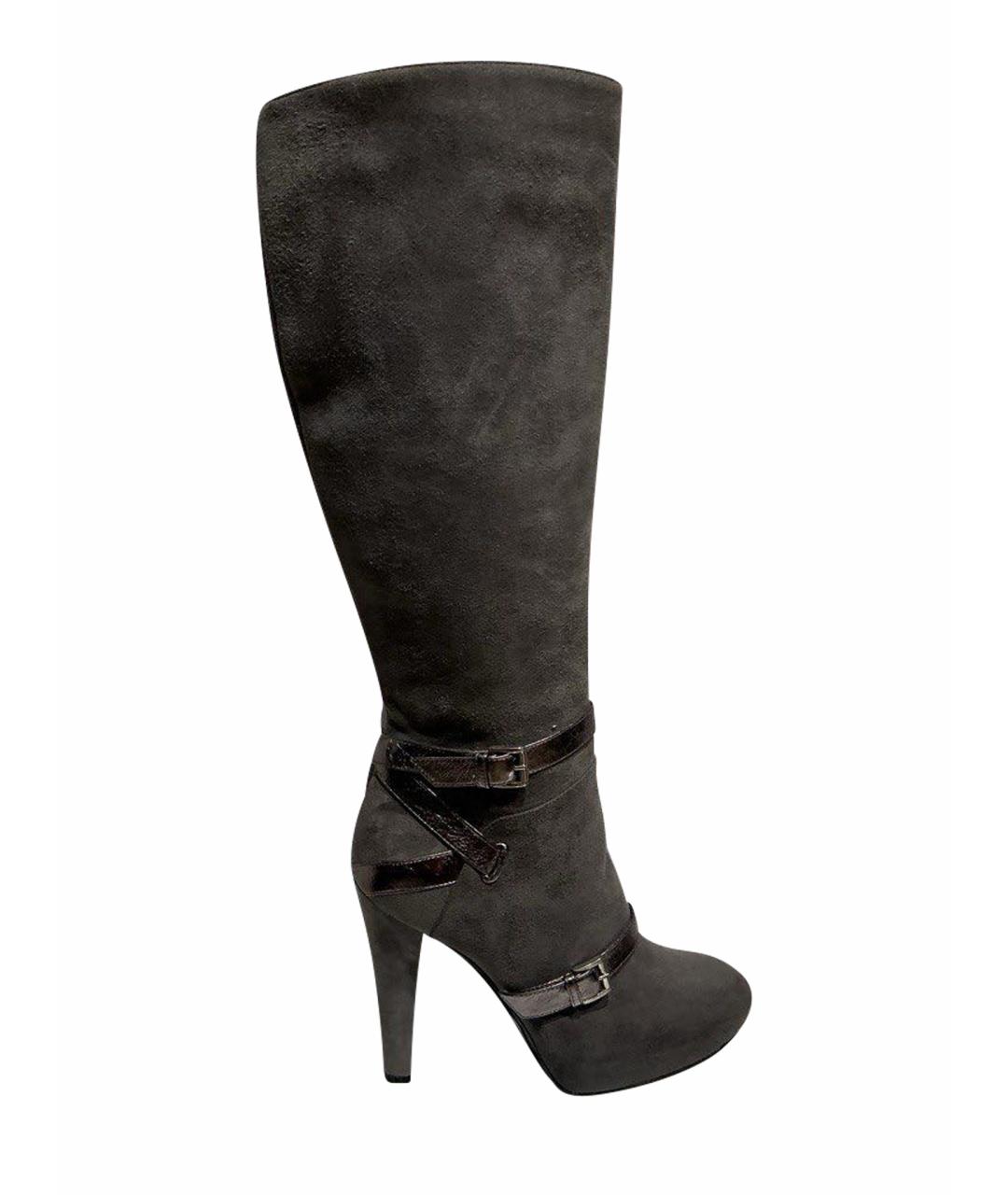 CASADEI Серые замшевые сапоги, фото 1