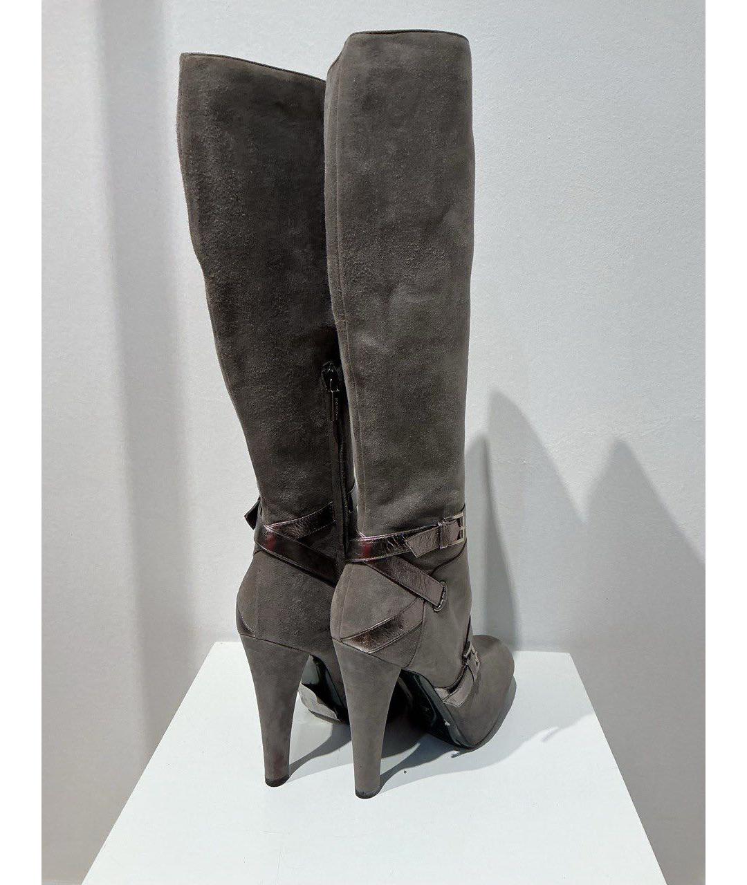 CASADEI Серые замшевые сапоги, фото 2