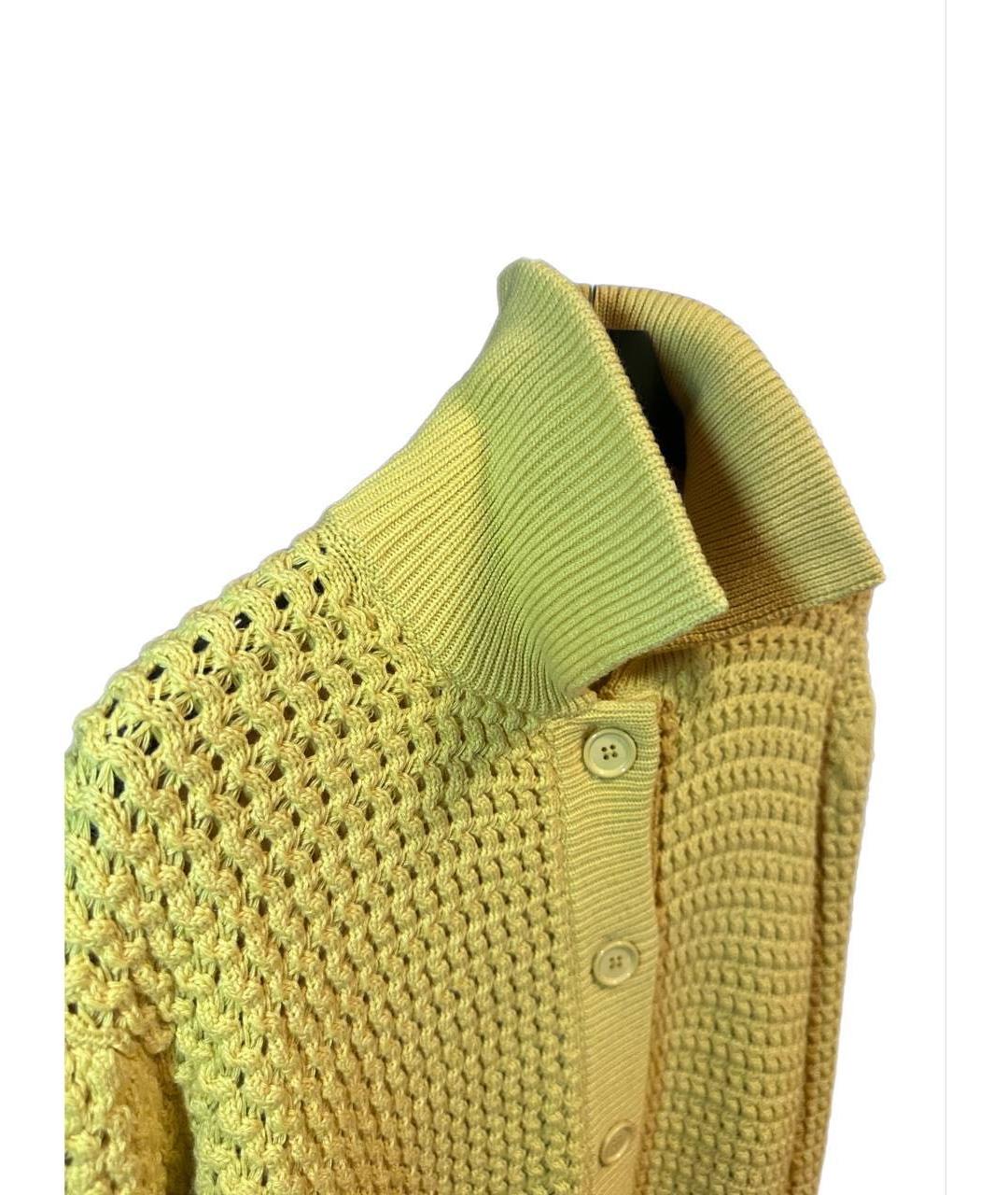 PRADA Желтый шерстяной кардиган, фото 4