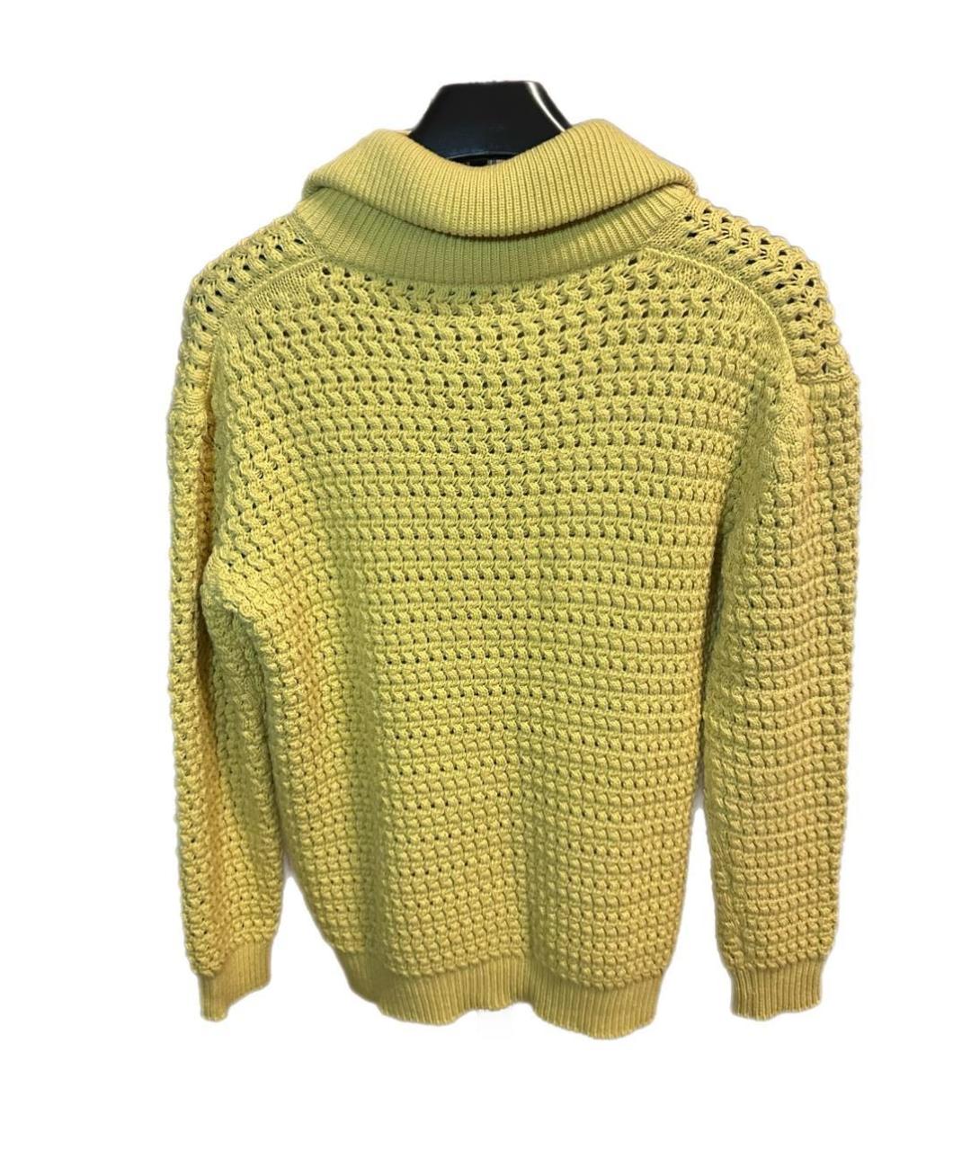 PRADA Желтый шерстяной кардиган, фото 2