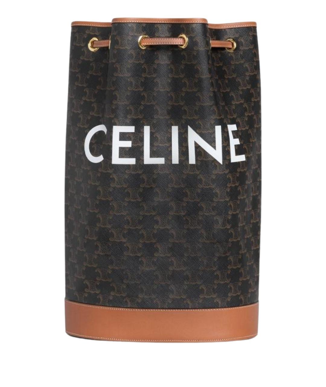 CELINE Коричневый кожаный рюкзак, фото 1