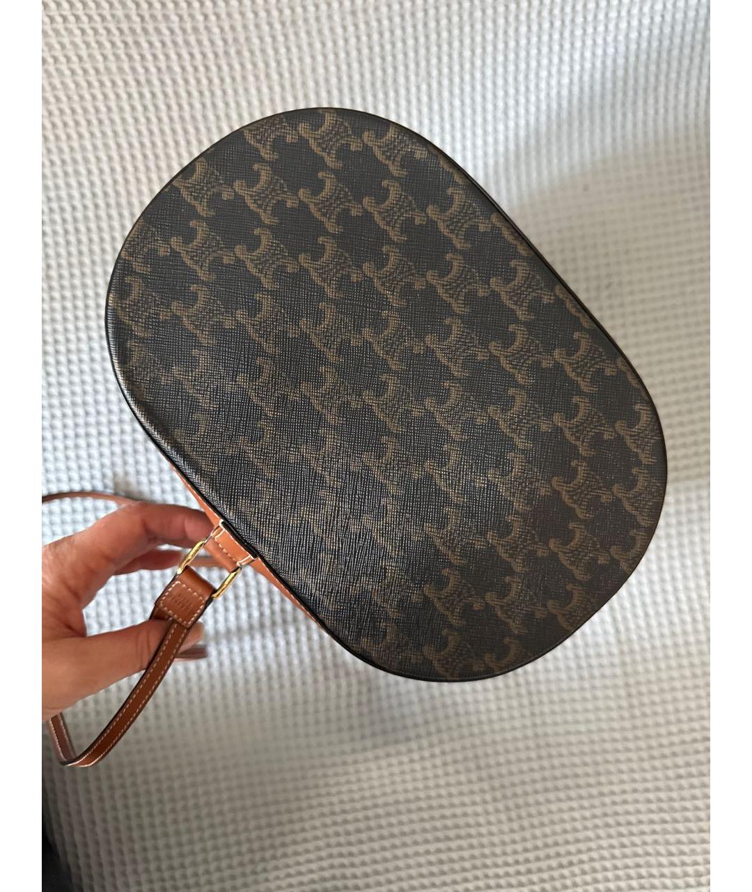 CELINE Коричневый кожаный рюкзак, фото 5