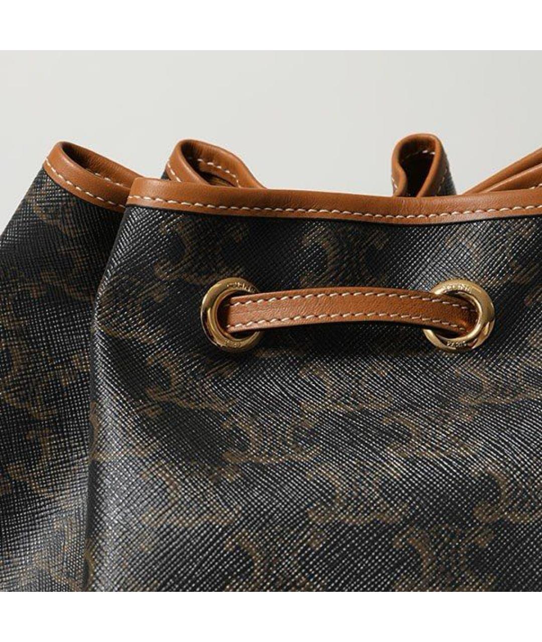 CELINE Коричневый кожаный рюкзак, фото 5