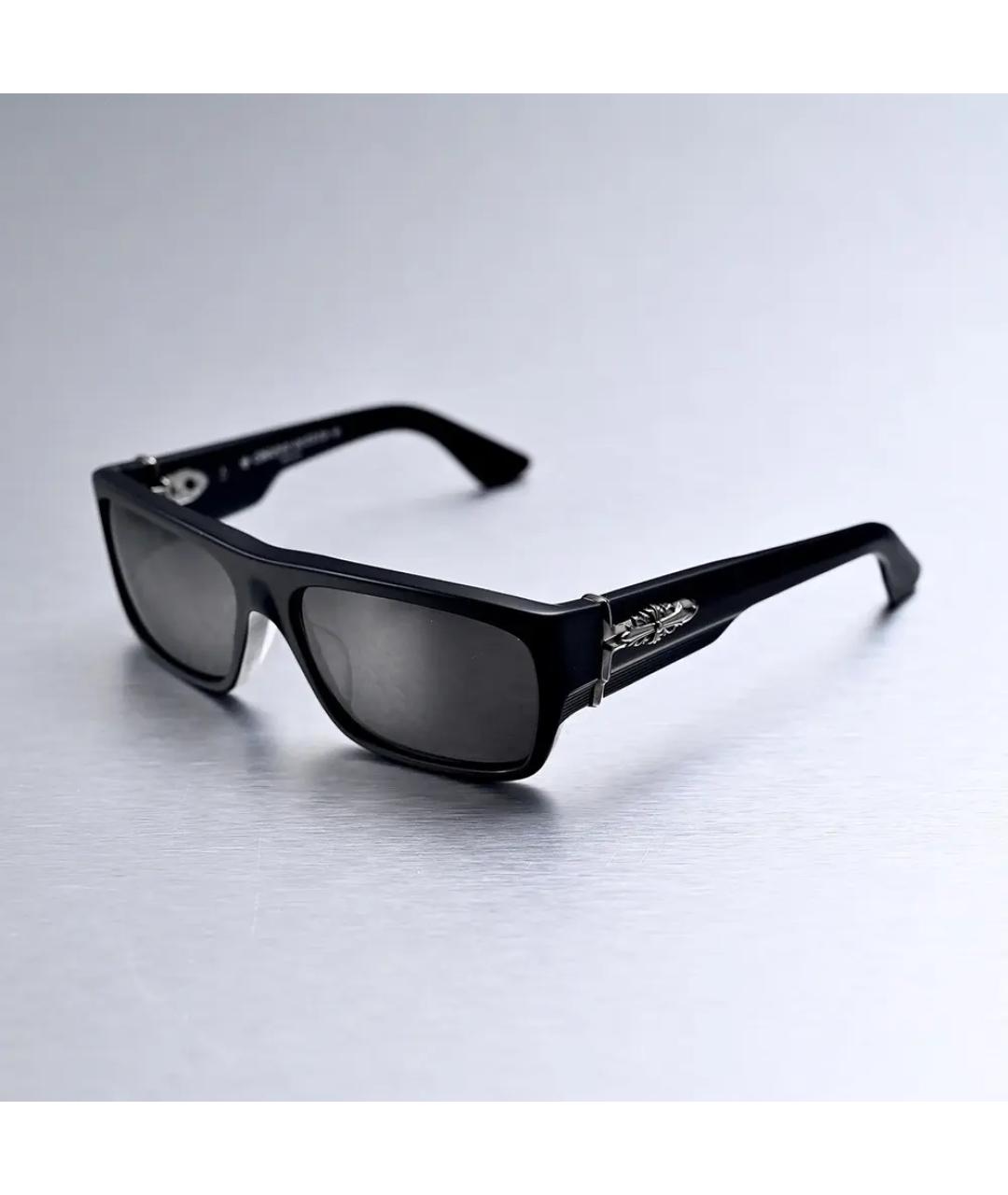 CHROME HEARTS Черные пластиковые солнцезащитные очки, фото 7