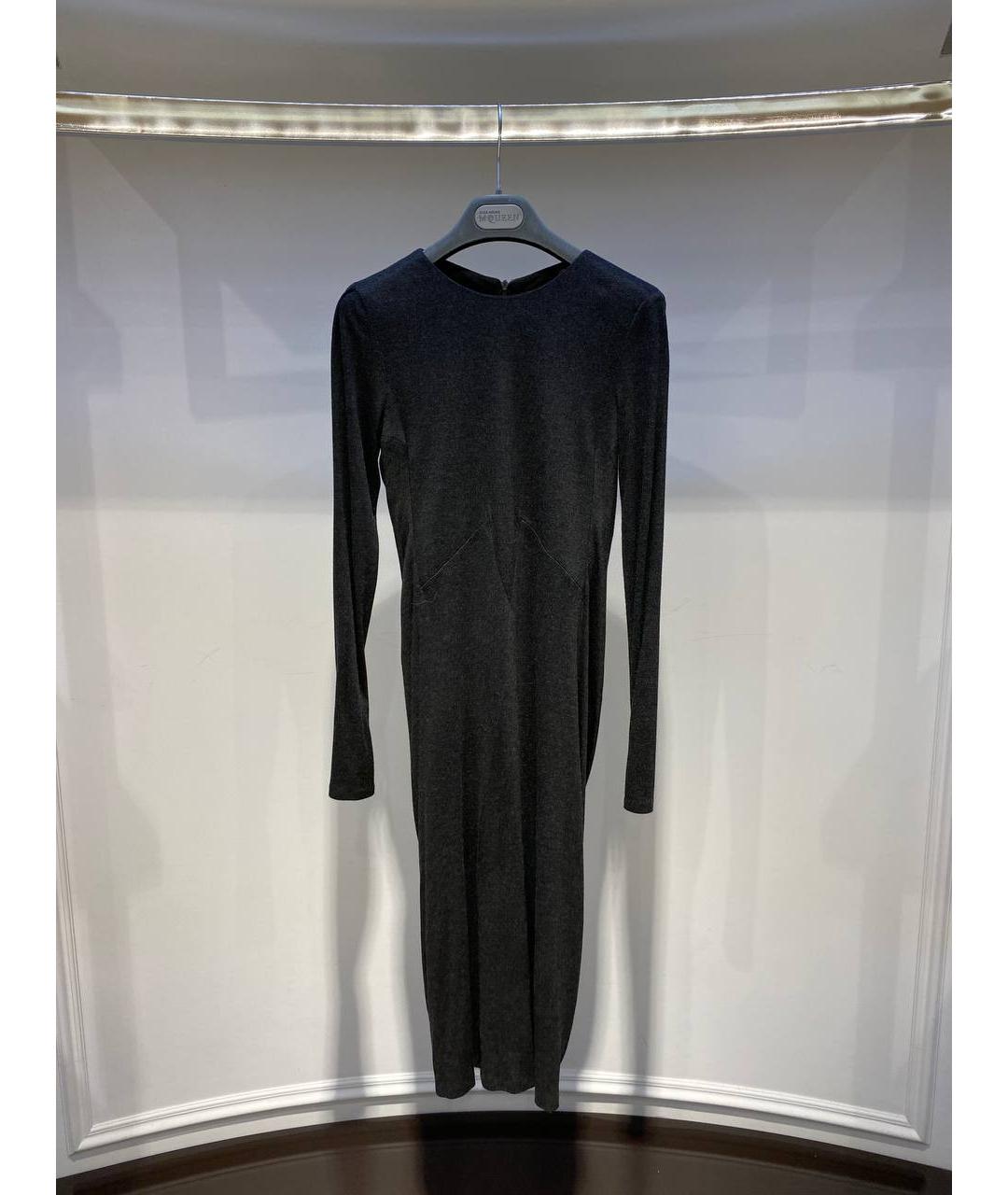 ALEXANDER MCQUEEN Черное вискозное коктейльное платье, фото 4