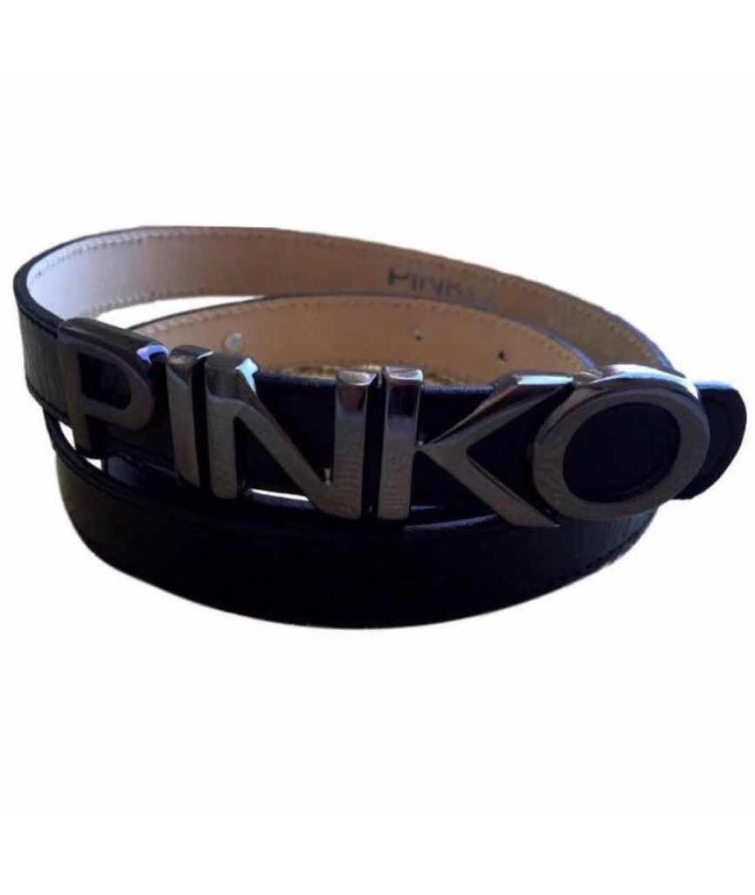 PINKO KIDS Черный кожаный пояс/ремень, фото 1