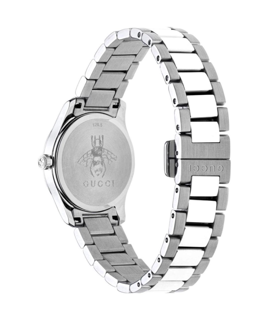 GUCCI Серебряные металлические часы, фото 2