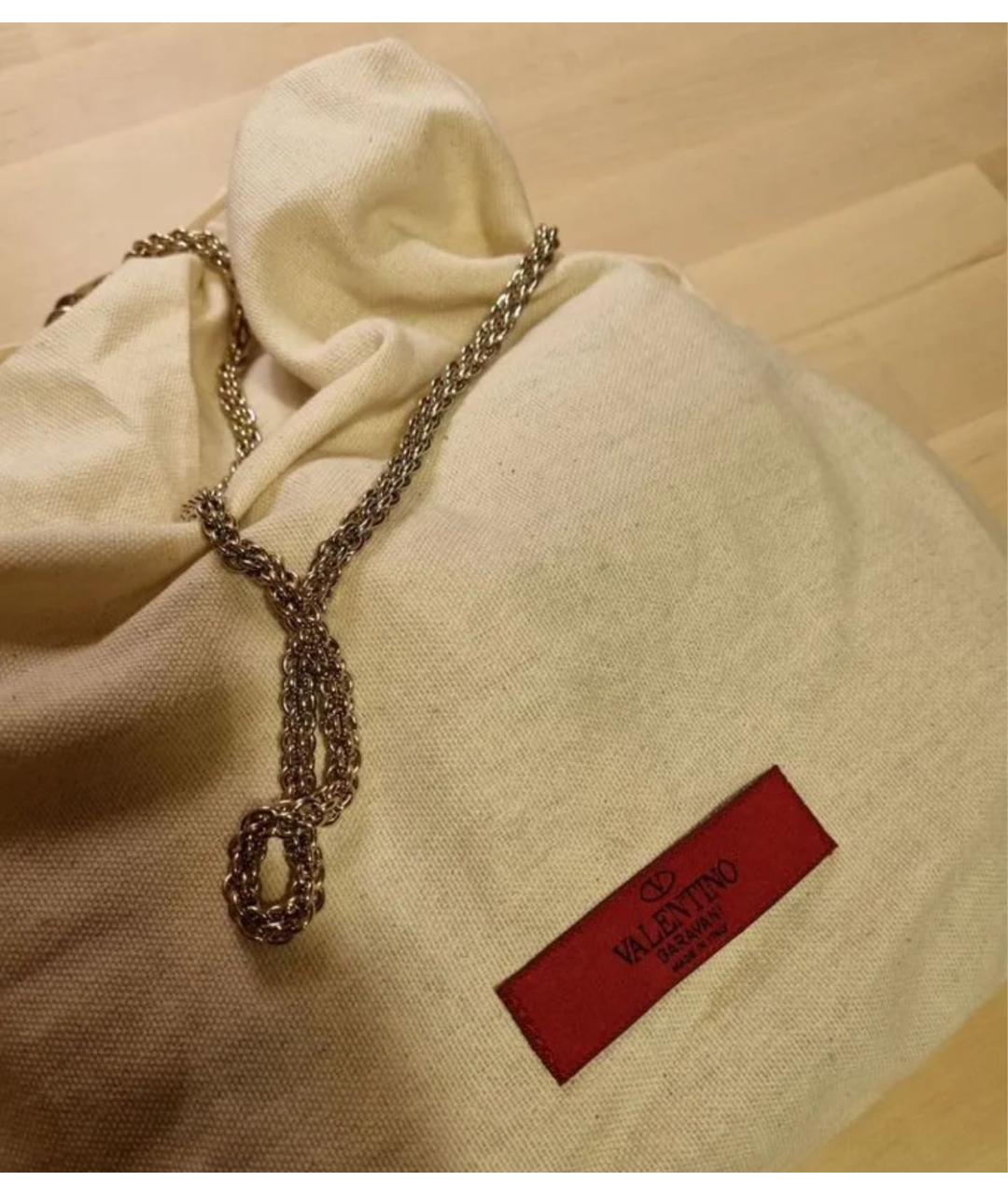 VALENTINO Зеленая кожаная сумка через плечо, фото 5