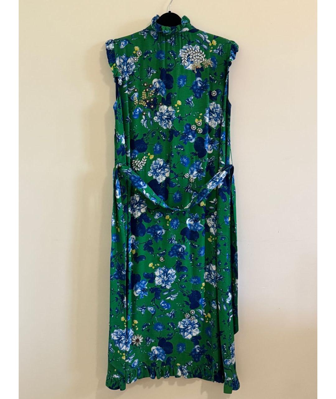 ERDEM Зеленые вискозное повседневное платье, фото 2