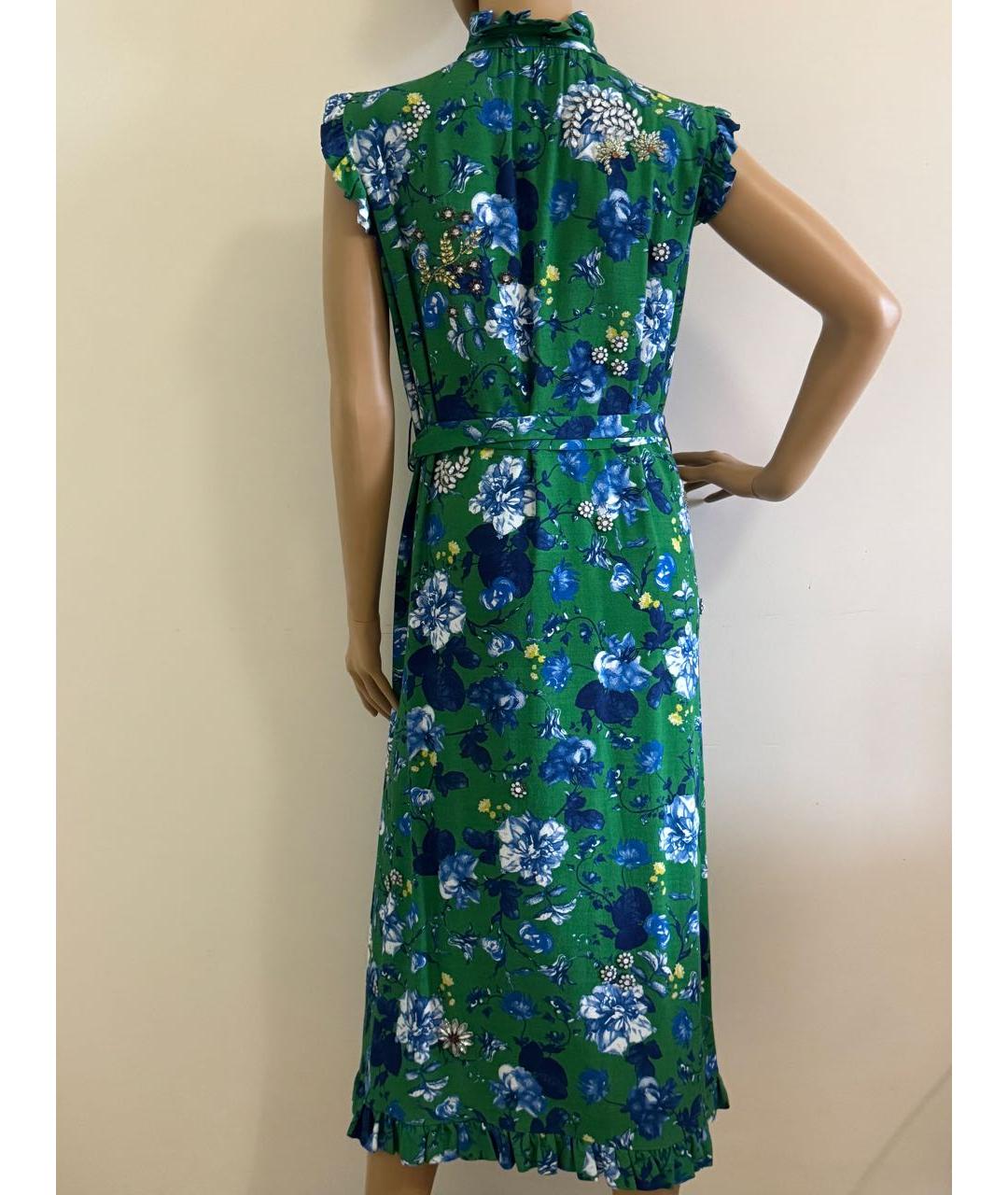 ERDEM Зеленые вискозное повседневное платье, фото 7