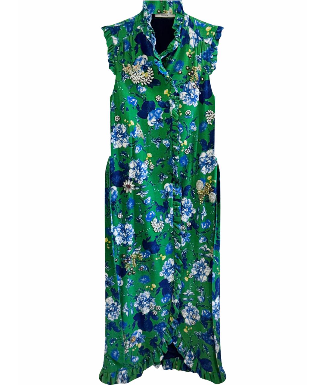 ERDEM Зеленые вискозное повседневное платье, фото 1