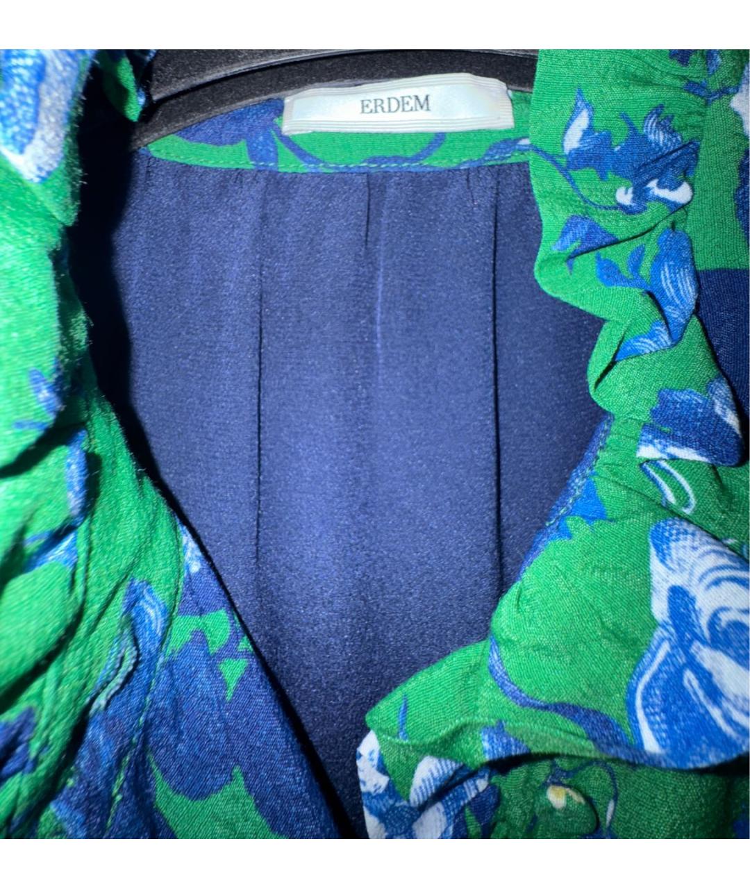 ERDEM Зеленые вискозное повседневное платье, фото 8