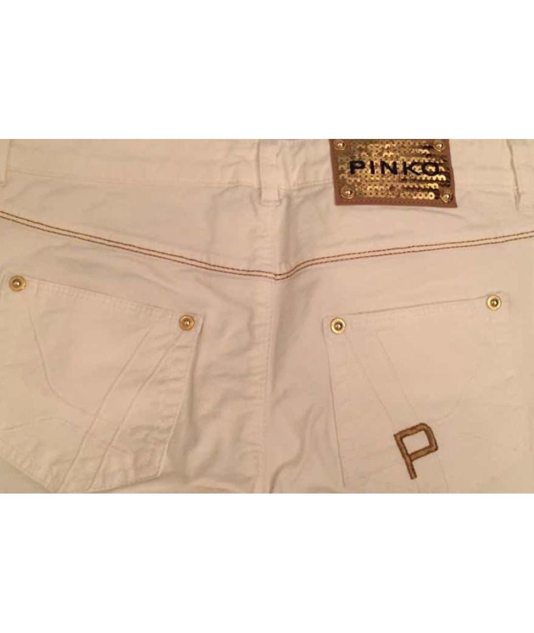 PINKO Белые хлопковые детские джинсы, фото 3