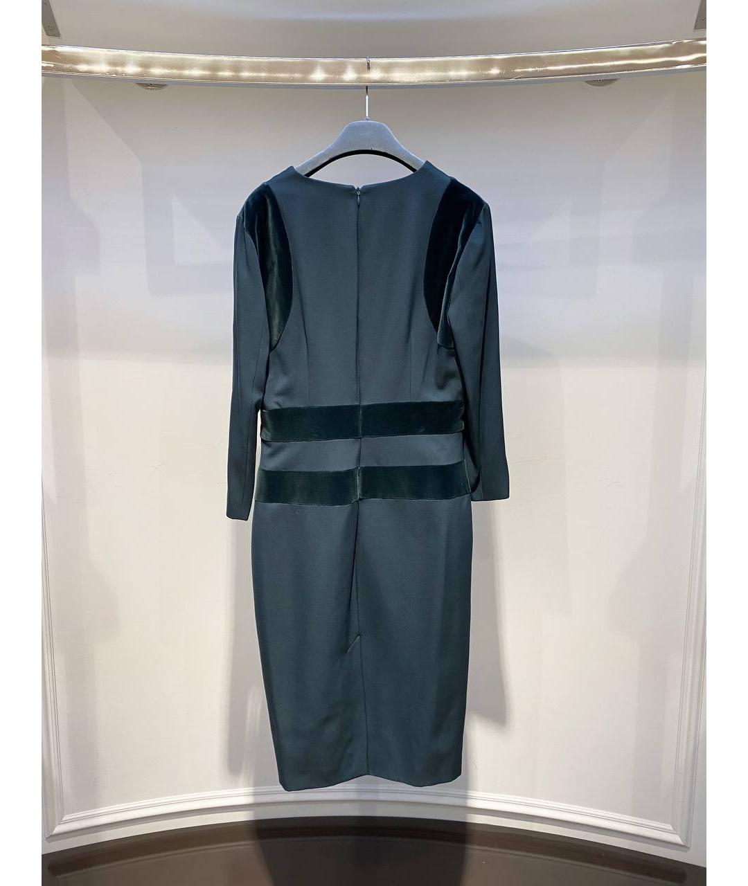 ALEXANDER MCQUEEN Зеленые шерстяное платье, фото 3