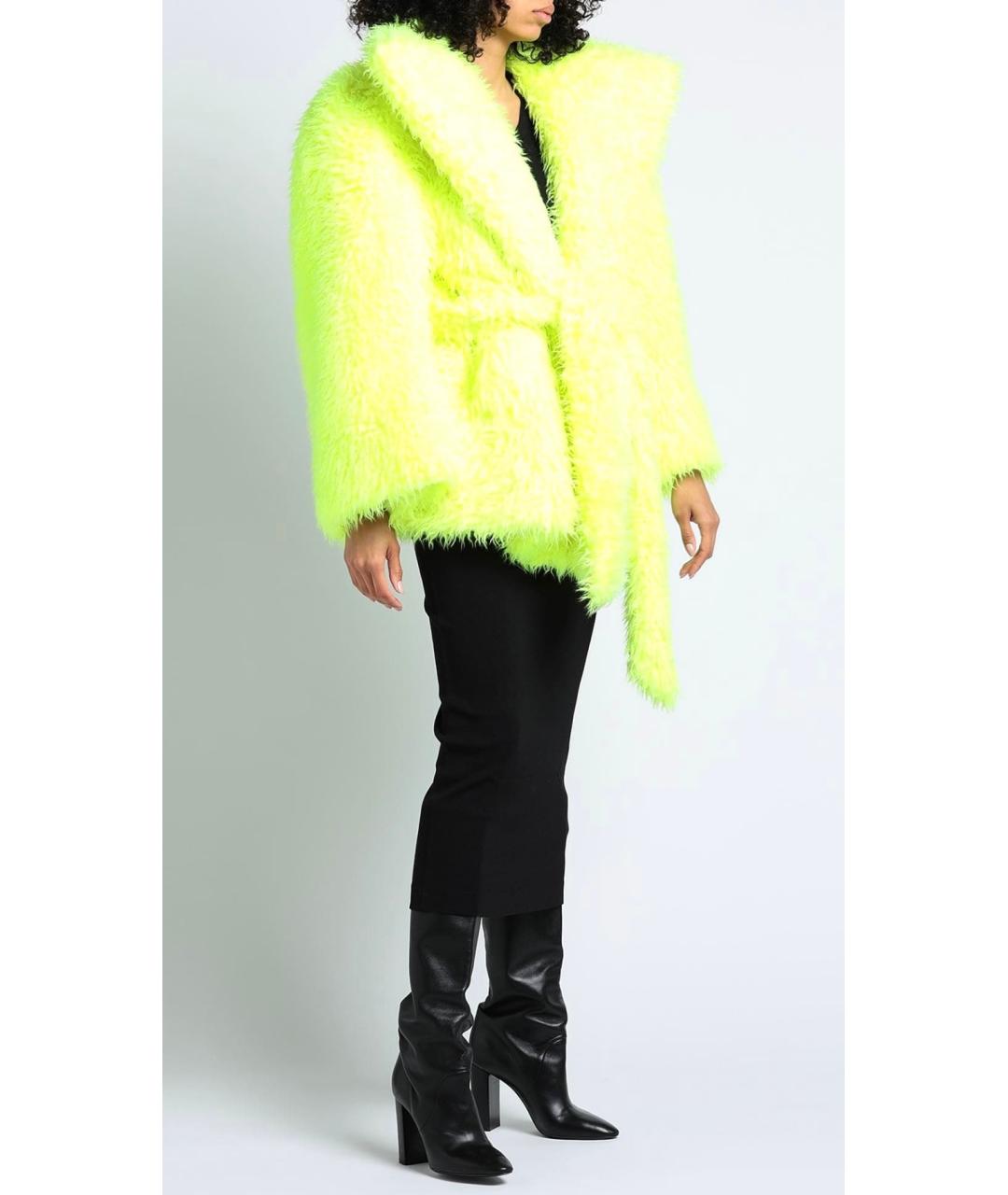 BALENCIAGA Салатовая шуба, фото 7