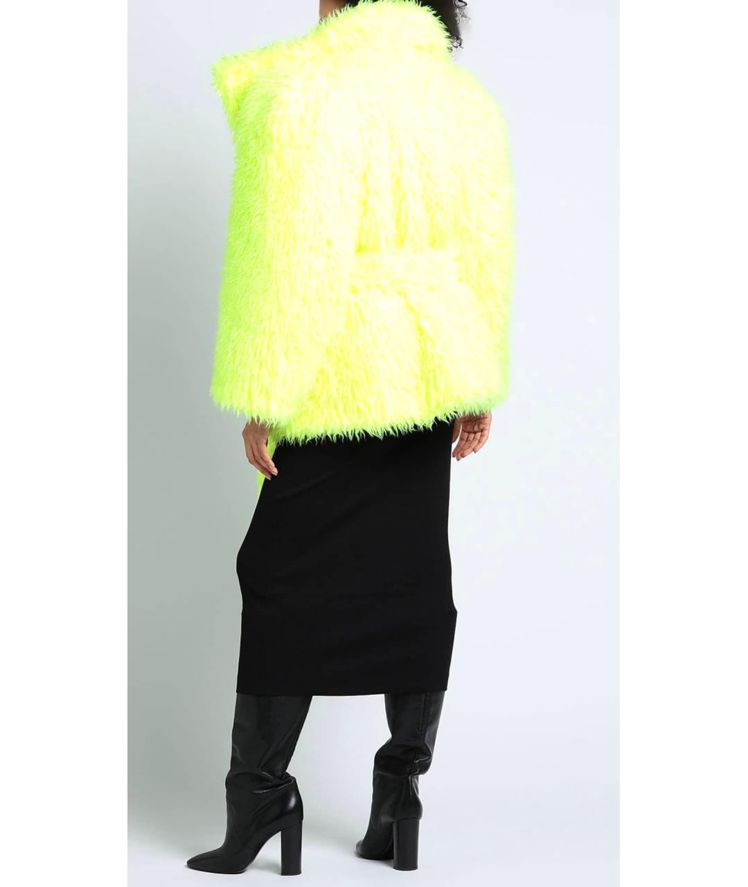 BALENCIAGA Салатовая шуба, фото 8