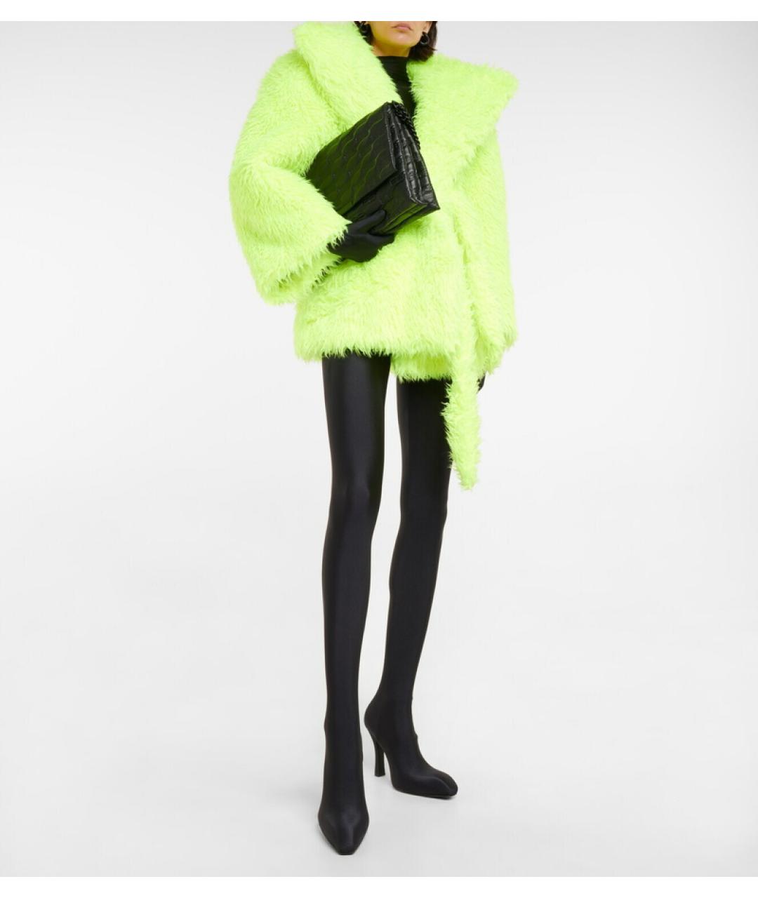 BALENCIAGA Салатовая шуба, фото 6