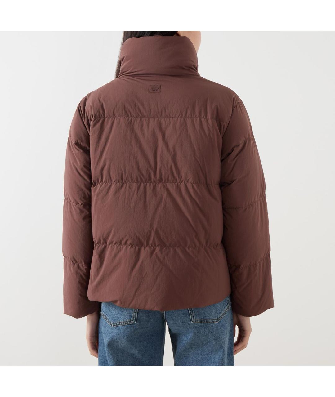 WEEKEND MAX MARA Коричневый полиэстеровый пуховик, фото 3