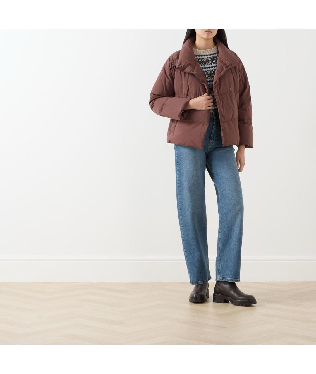 WEEKEND MAX MARA Коричневый полиэстеровый пуховик, фото 6