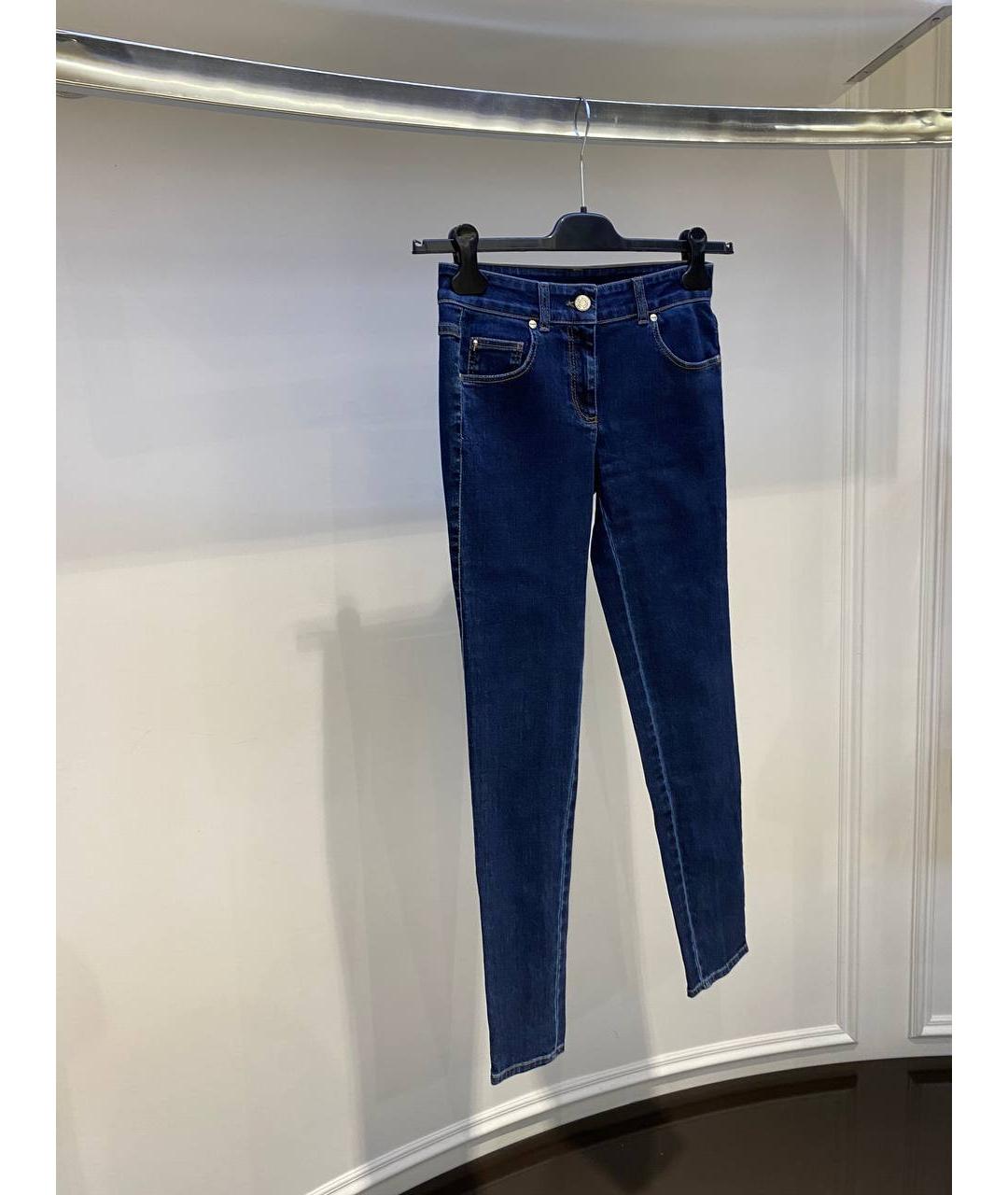 ALEXANDER MCQUEEN Синие хлопковые джинсы слим, фото 2