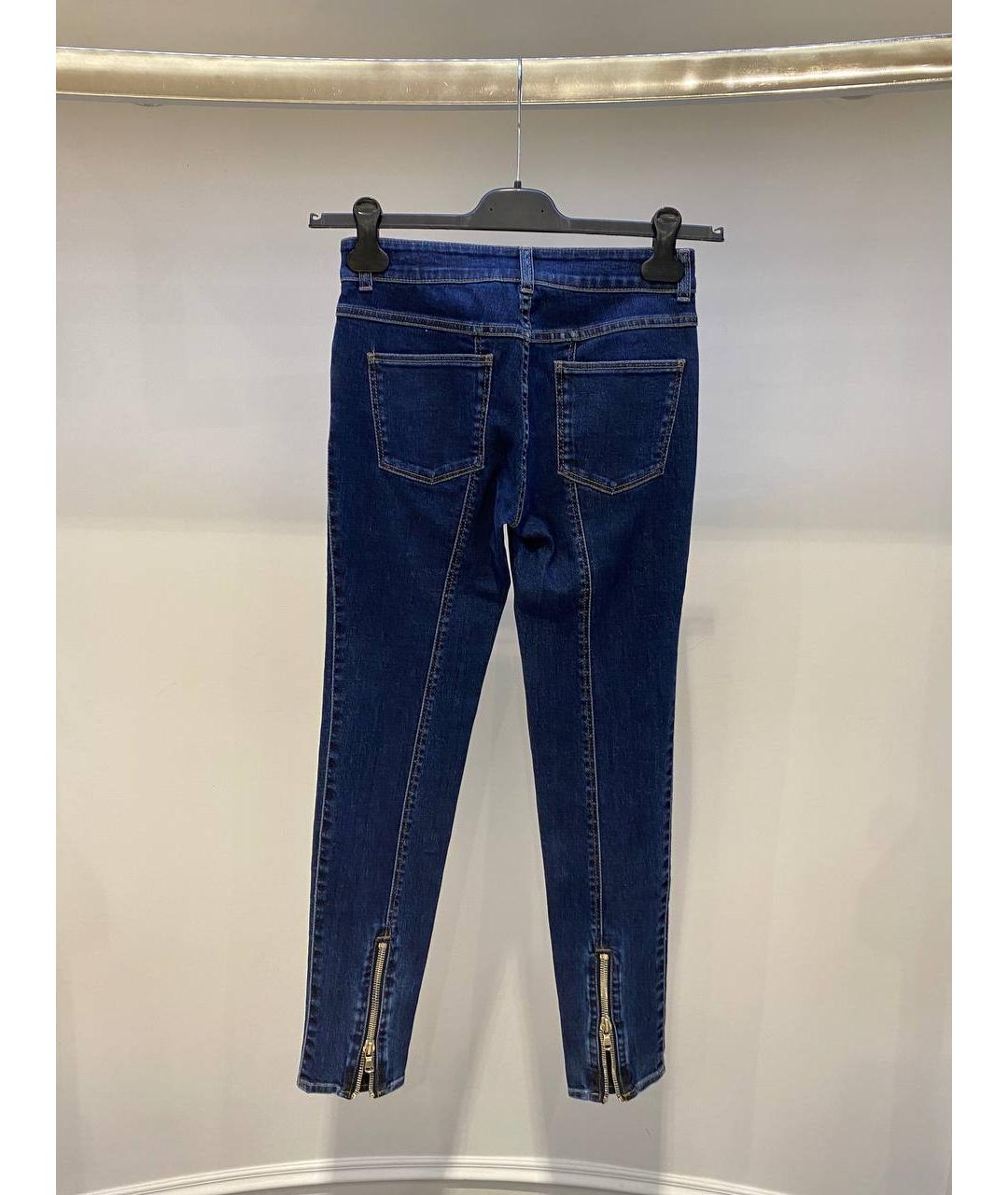 ALEXANDER MCQUEEN Синие хлопковые джинсы слим, фото 3