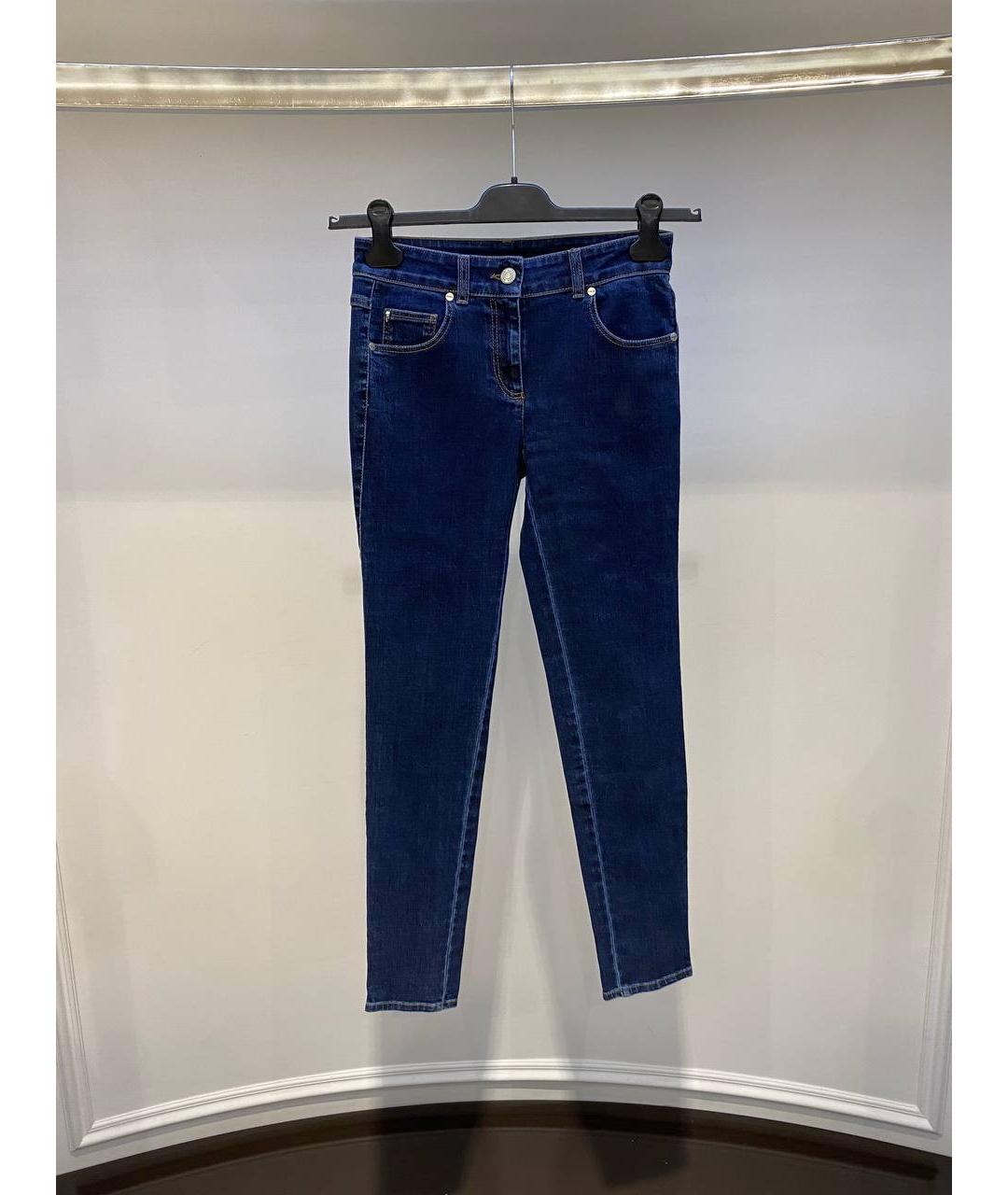 ALEXANDER MCQUEEN Синие хлопковые джинсы слим, фото 4