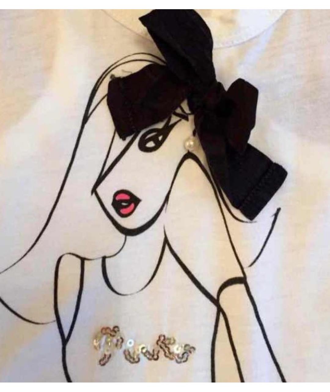 PINKO KIDS Белый хлопковый детская футболка / топ, фото 2