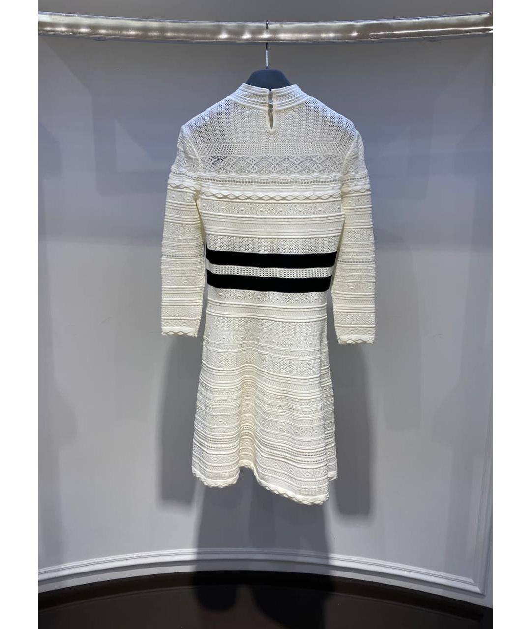 ALEXANDER MCQUEEN Белое вискозное повседневное платье, фото 3