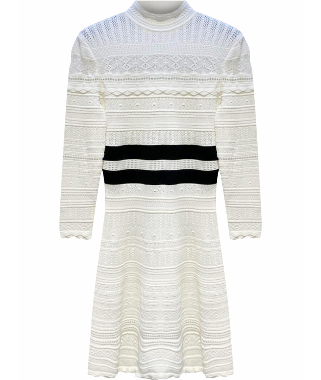 ALEXANDER MCQUEEN Белое вискозное повседневное платье, фото 1