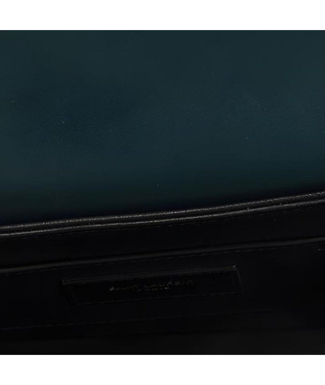 SAINT LAURENT Зеленая кожаная сумка через плечо, фото 4