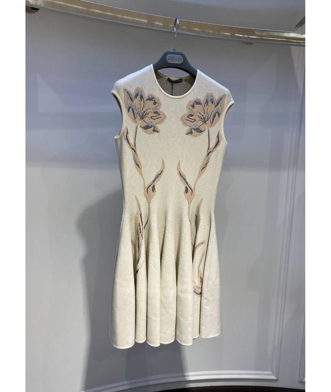 ALEXANDER MCQUEEN Мульти шерстяное платье, фото 2