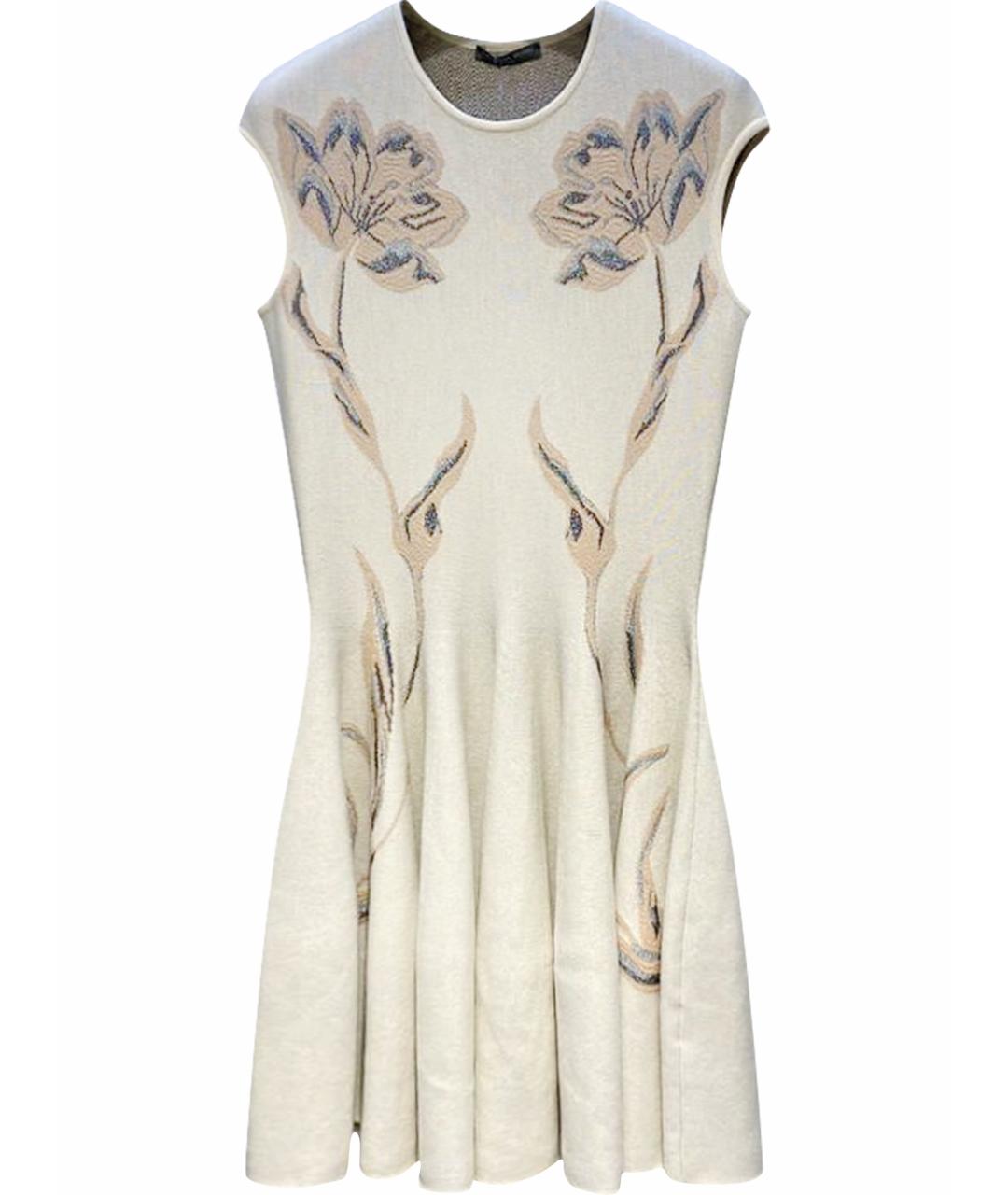 ALEXANDER MCQUEEN Мульти шерстяное платье, фото 1