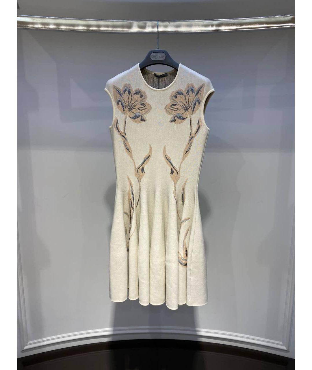 ALEXANDER MCQUEEN Мульти шерстяное платье, фото 4