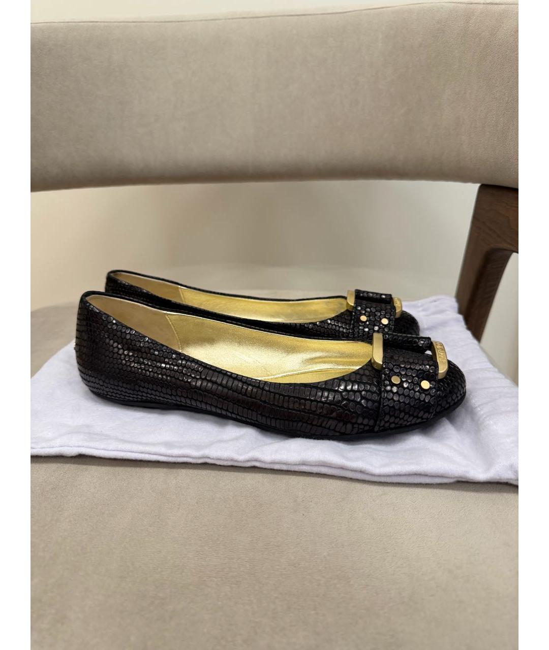 JIMMY CHOO Черные кожаные балетки, фото 5
