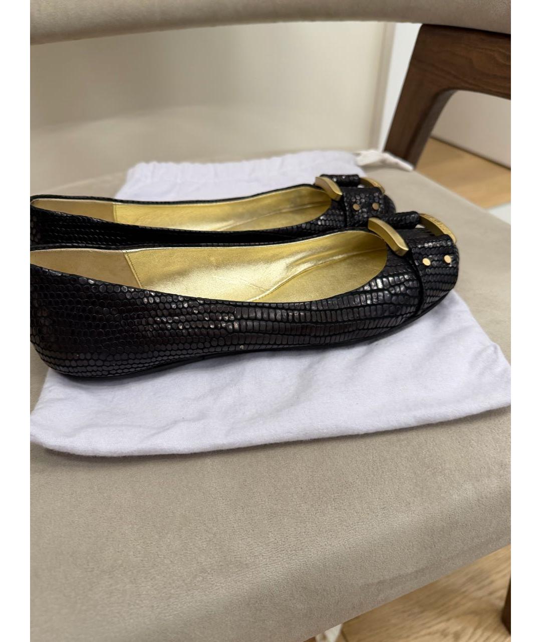 JIMMY CHOO Черные кожаные балетки, фото 2