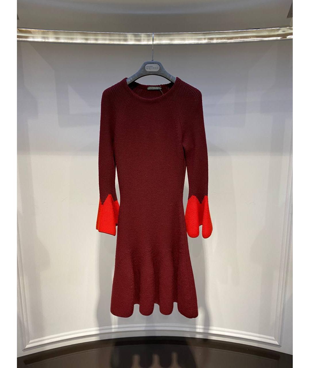 ALEXANDER MCQUEEN Красное шерстяное платье, фото 4