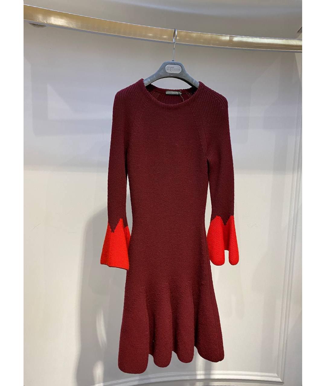 ALEXANDER MCQUEEN Красное шерстяное платье, фото 2