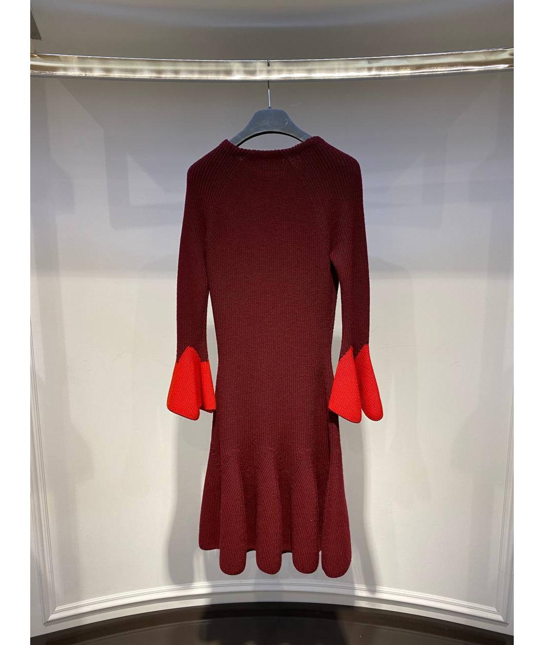 ALEXANDER MCQUEEN Красное шерстяное платье, фото 3