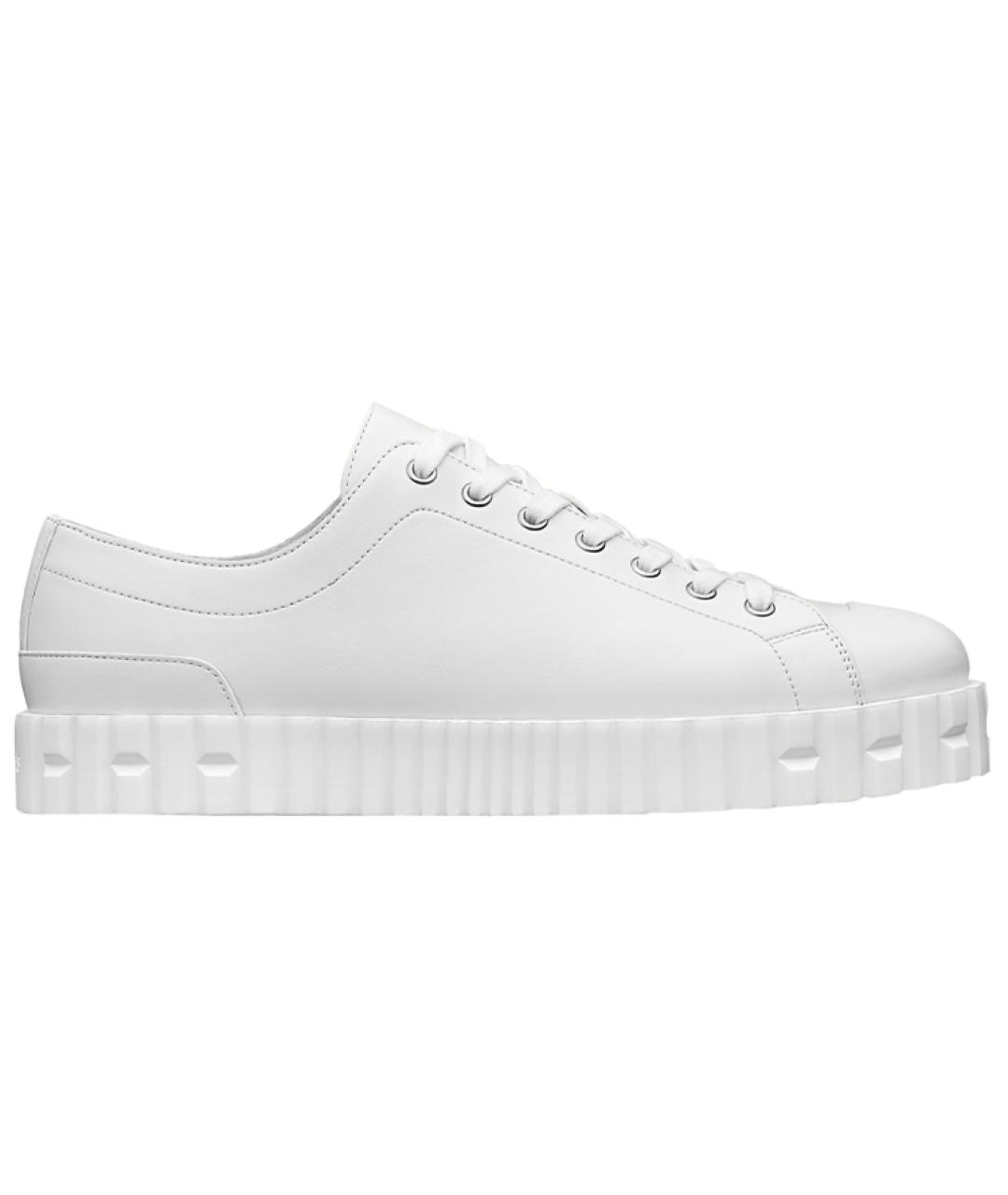 HERMES Белые кожаные низкие кроссовки / кеды, фото 1